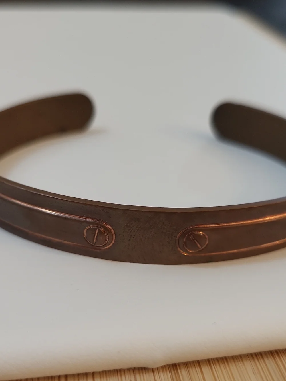 Vintage Avon Riveted Copper Cuff Bracelet